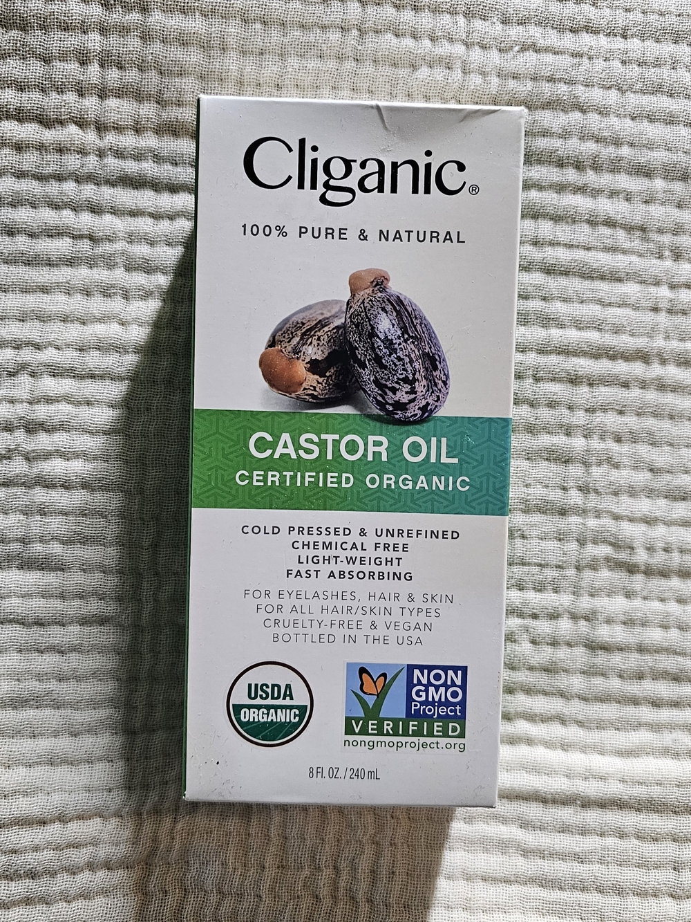 Castor Oil - Organic Castor Oil for Hair & Skin (Green/White)